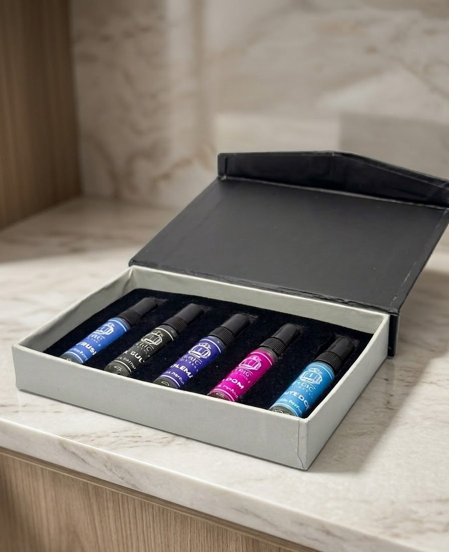 Taster Box: A collection of five samples from our signature fragrance line.