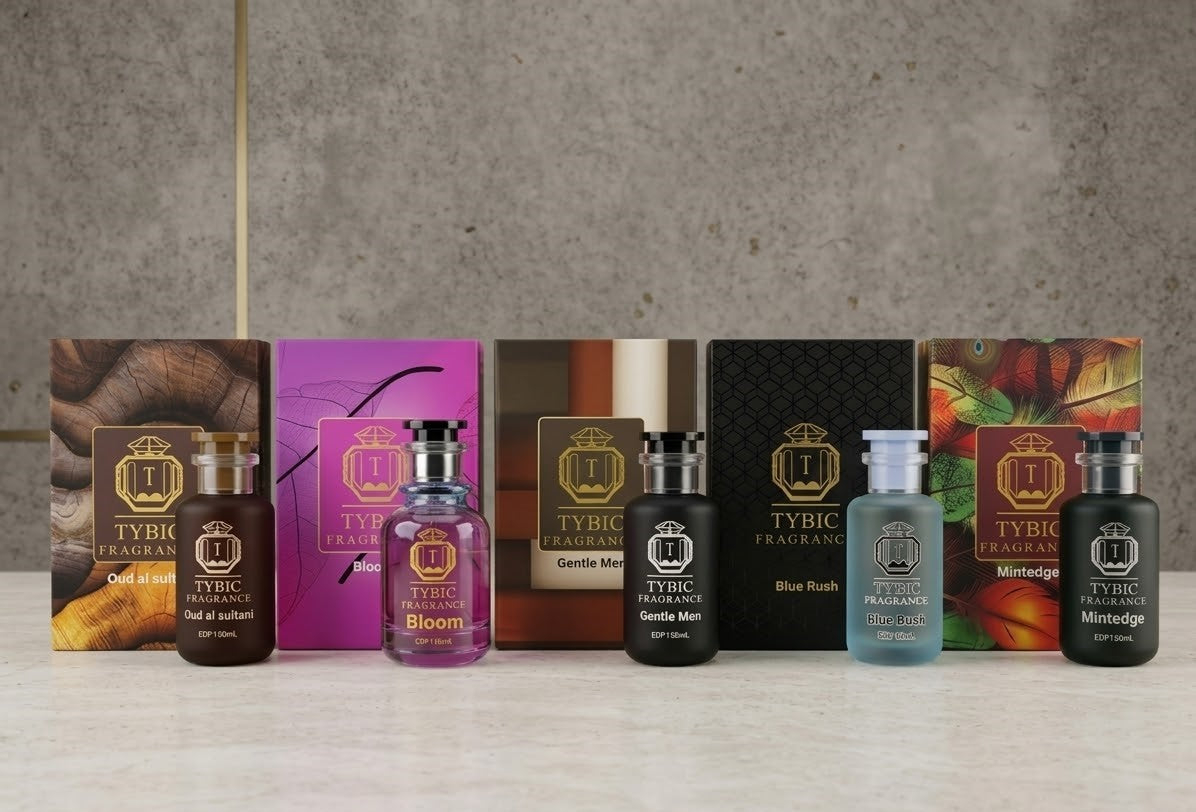 PACK OF FIVE SIGNATURE PERFUME (GENTLE MEN ,BLOOM,MINTEDGE,BIUE RUSH ,Oud Al Sultani )